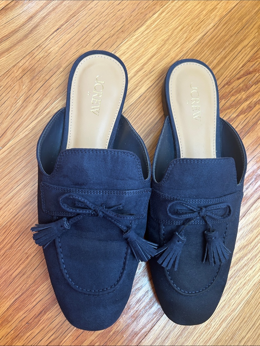 J. Crew Navy Suede Tassel Mule - Picture 2 of 3